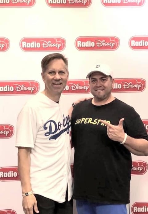 Two men at Radio Disney event