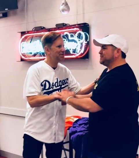Two men shaking hands